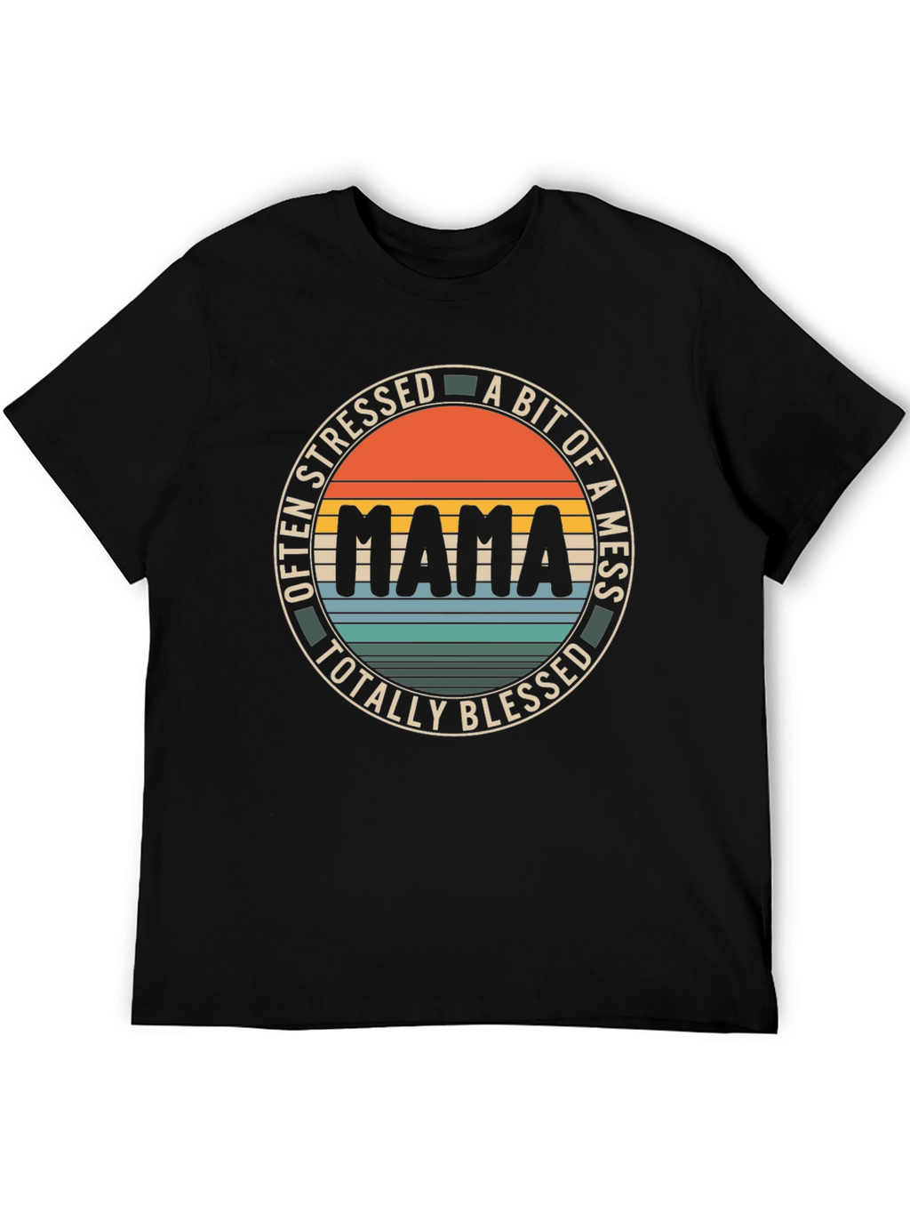 Mama Stressed Mess Blessed Graphic Tee