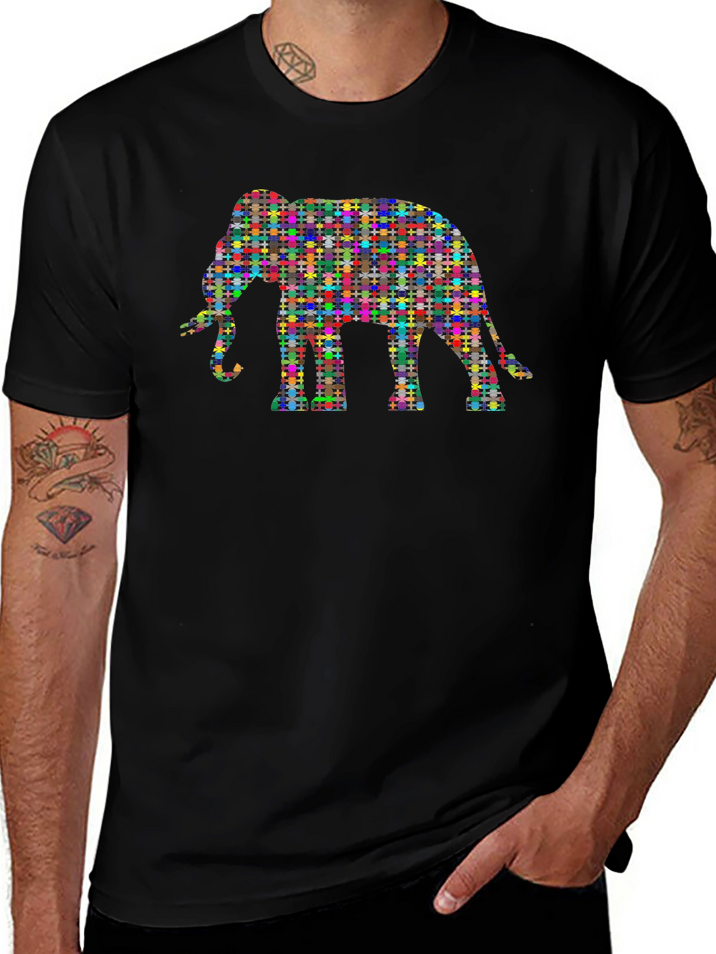 Colorful Elephant Graphic Tee