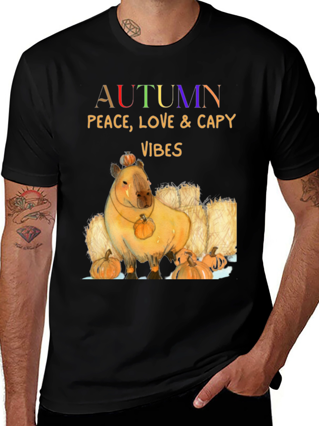 Autumn Capybara Vibes T-Shirt