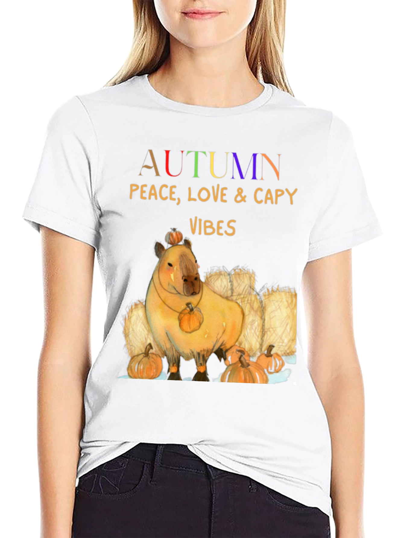 Autumn Capybara Vibes T-Shirt