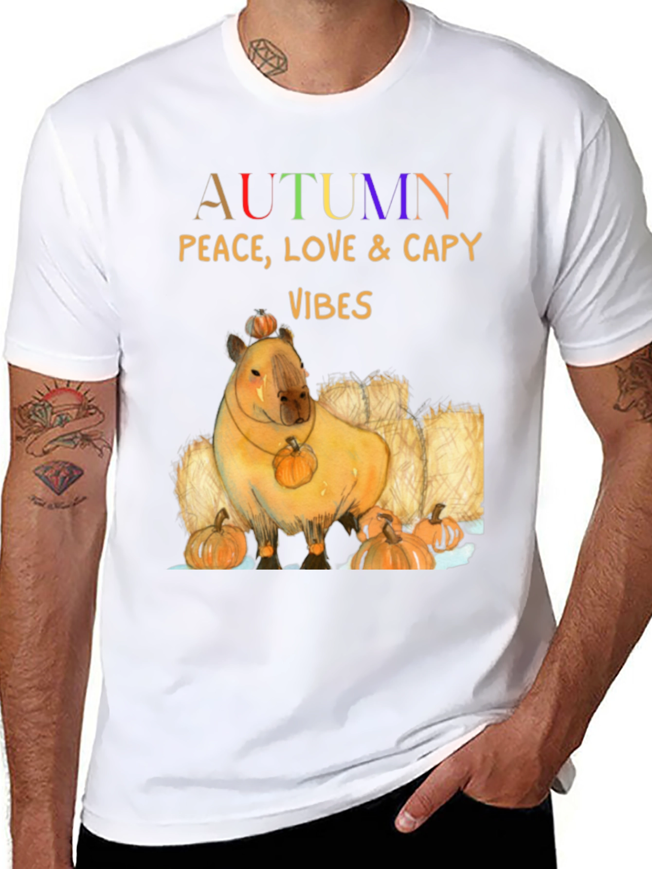 Autumn Capybara Vibes T-Shirt