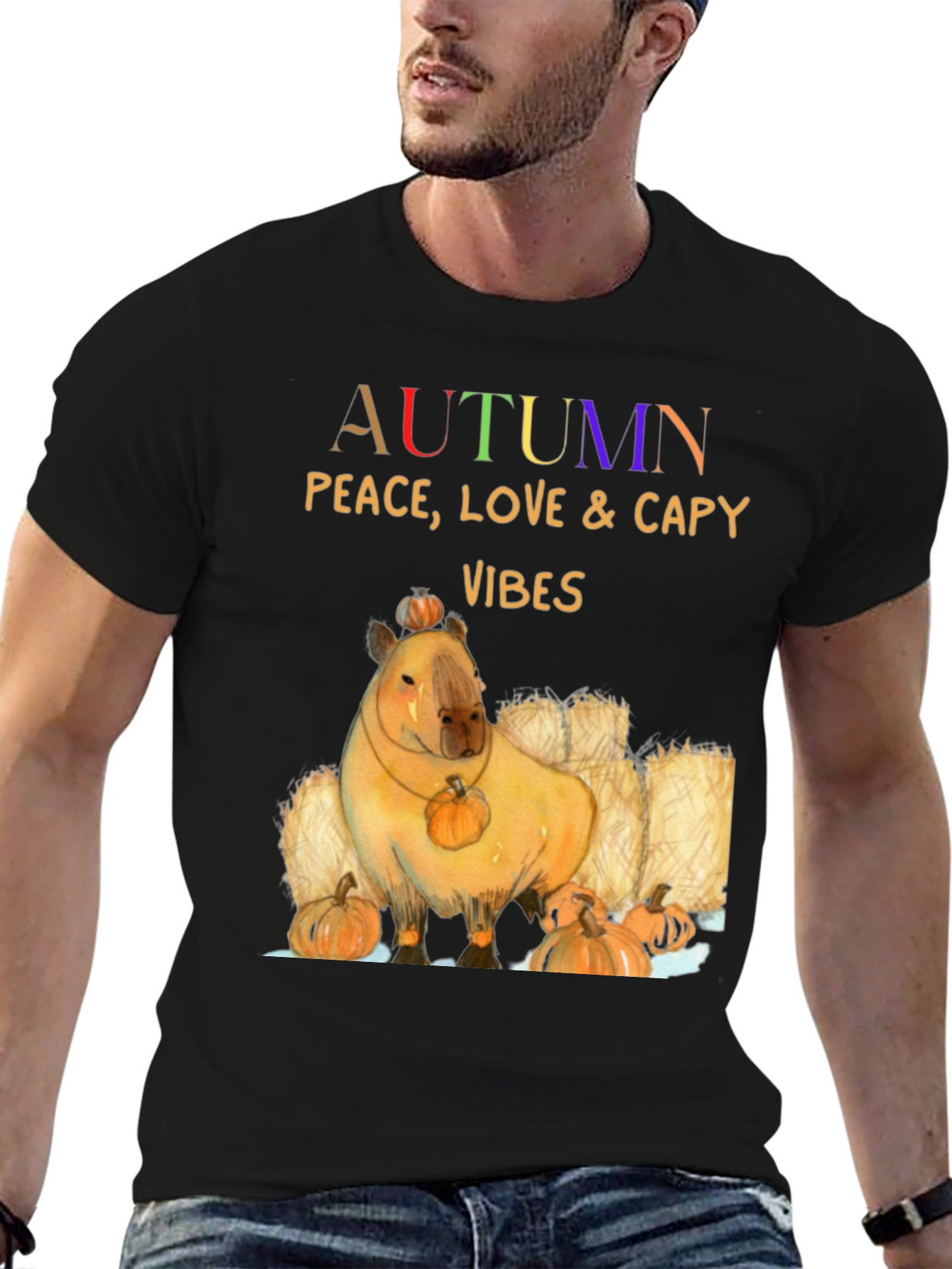 Autumn Capybara Vibes T-Shirt