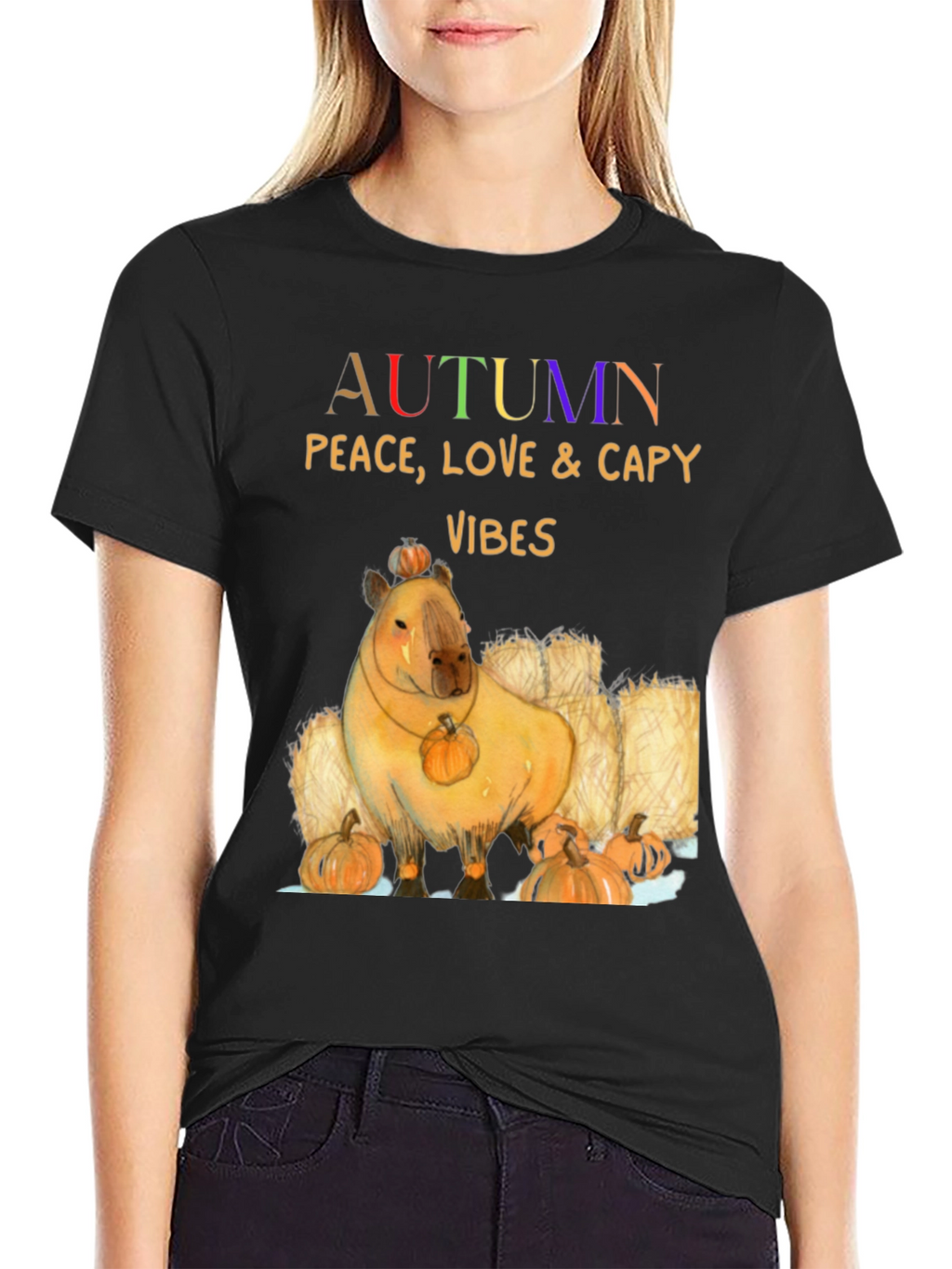 Autumn Capybara Vibes T-Shirt