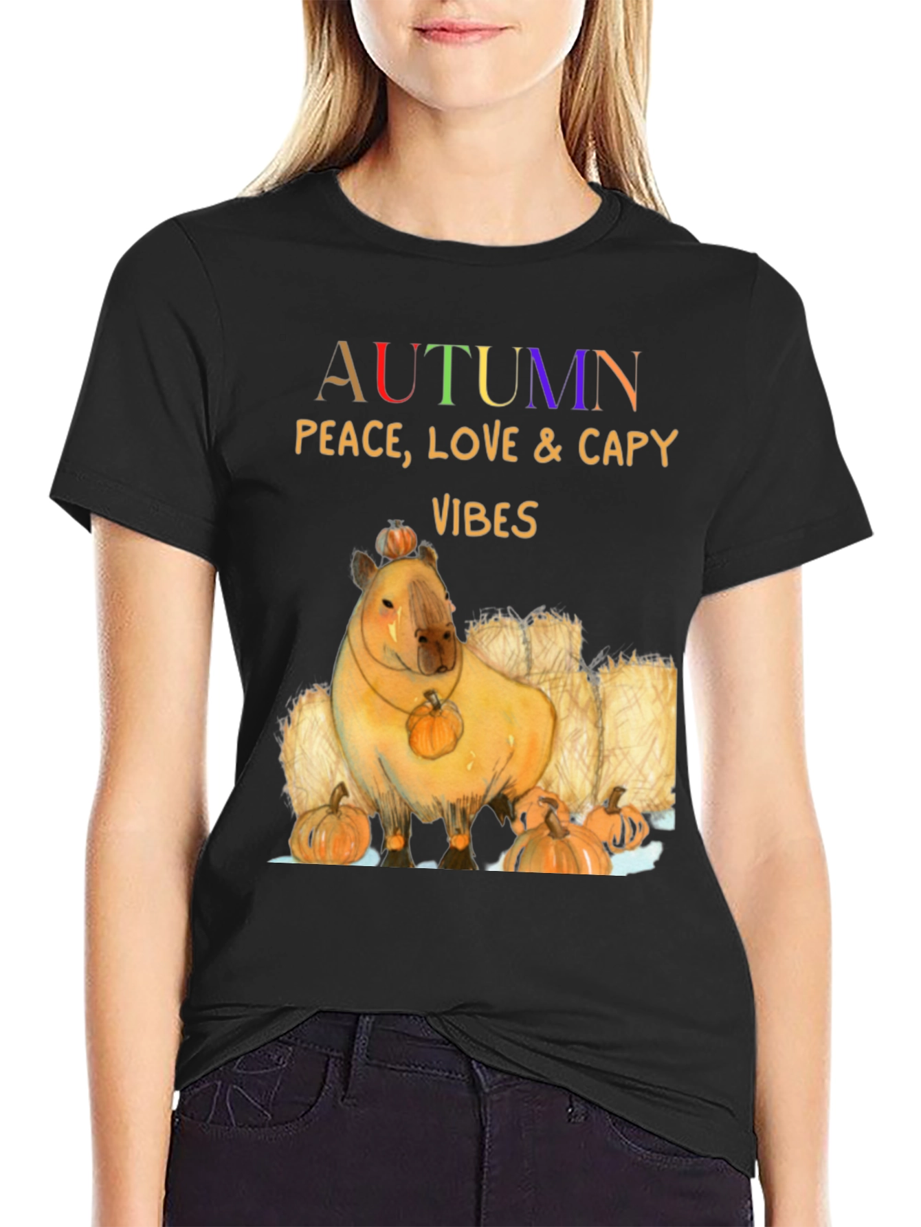 Autumn Capybara Vibes T-Shirt