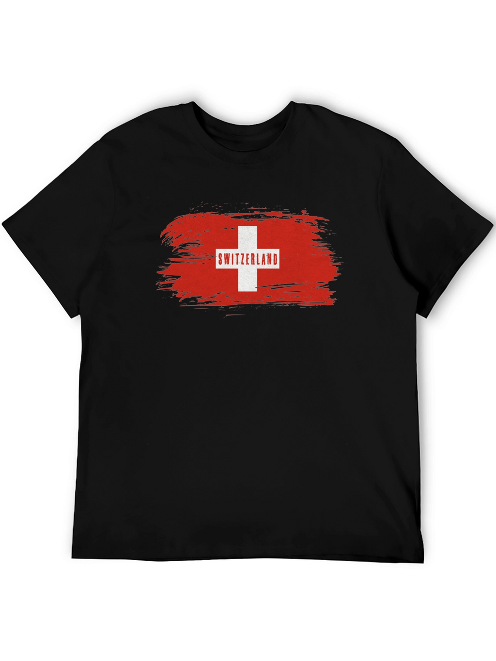 Switzerland Flag T-Shirt - Black Graphic Tee