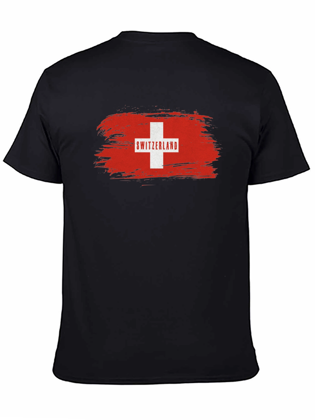 Switzerland Flag T-Shirt - Black Graphic Tee
