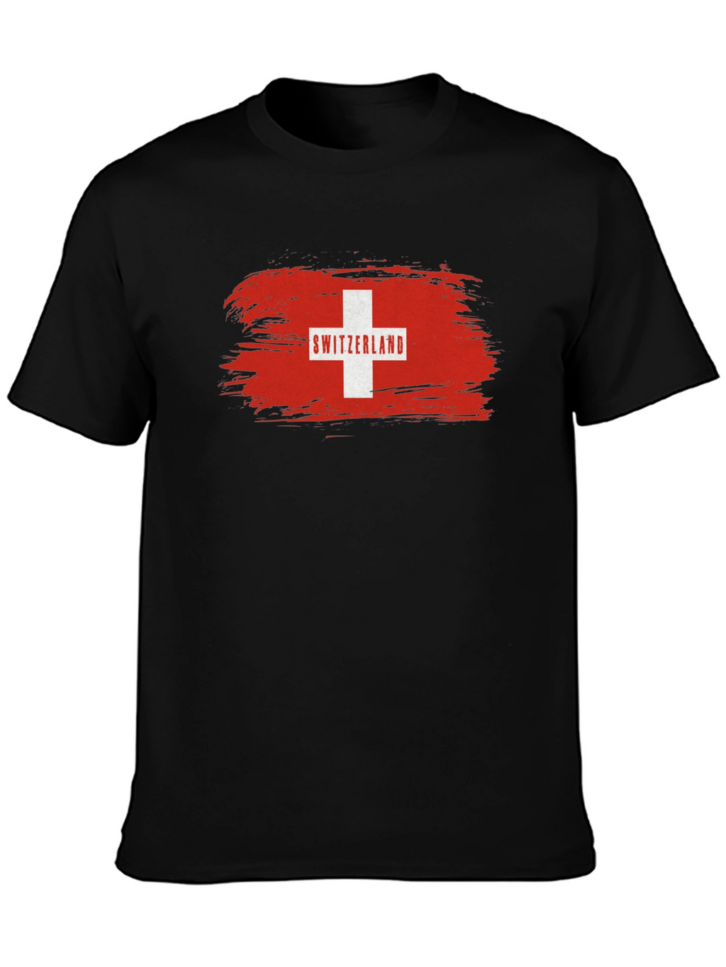 Switzerland Flag T-Shirt - Black Graphic Tee