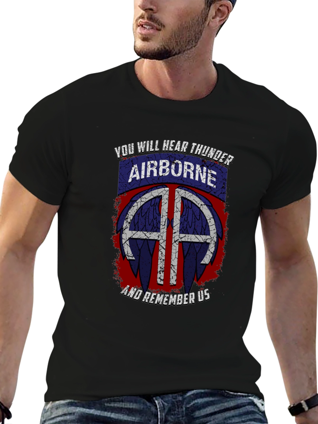 Airborne T-Shirt: You Will Hear Thunder - Military Pride
