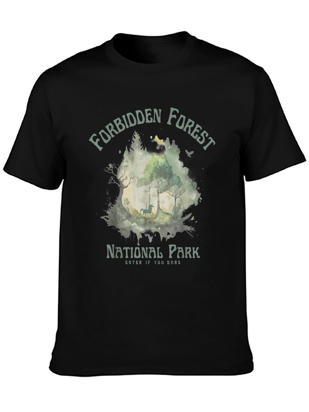 Forbidden Forest National Park Black T-Shirt