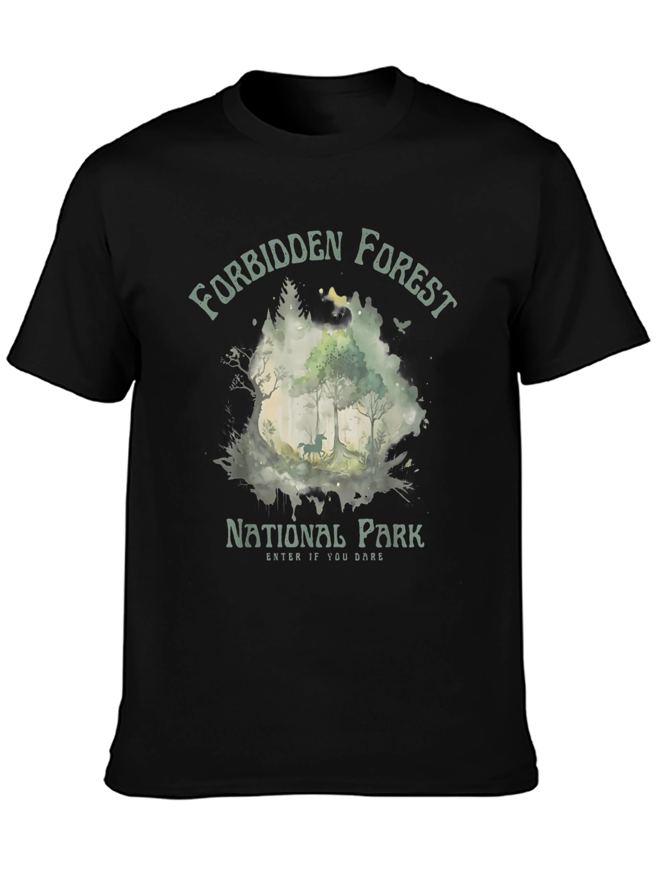 Forbidden Forest National Park Black T-Shirt