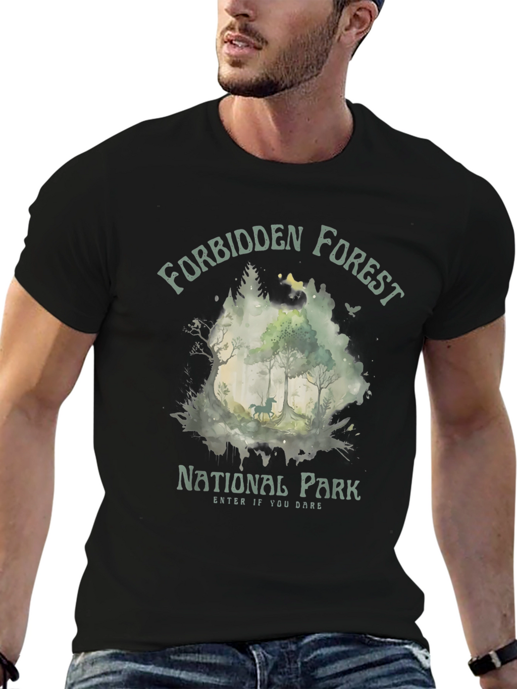 Forbidden Forest National Park Black T-Shirt
