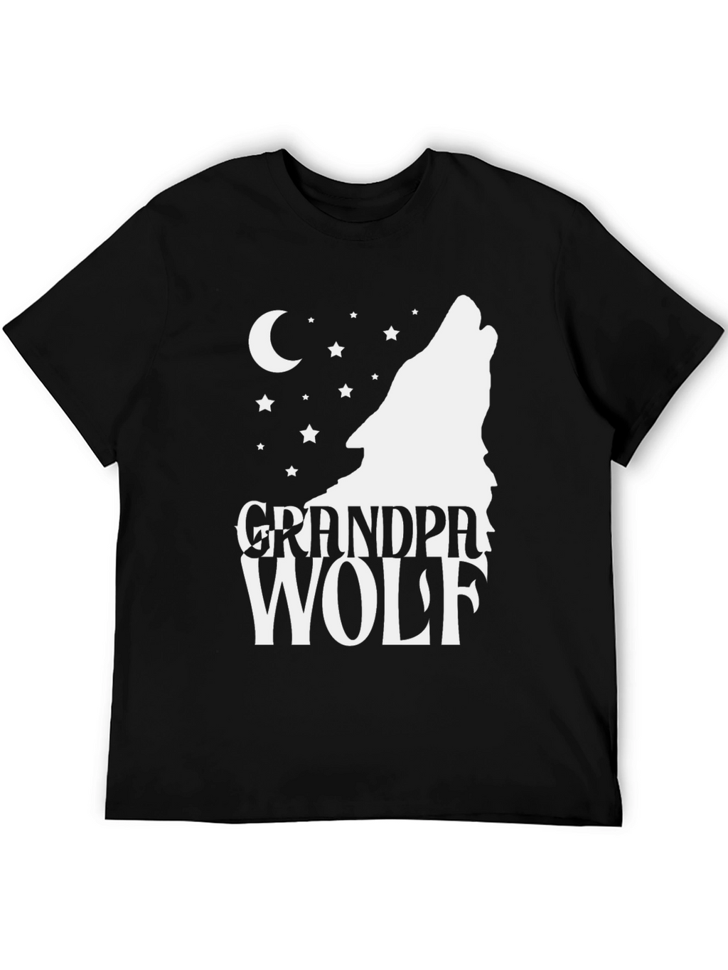Grandpa Wolf T-Shirt - Howling Moon Design