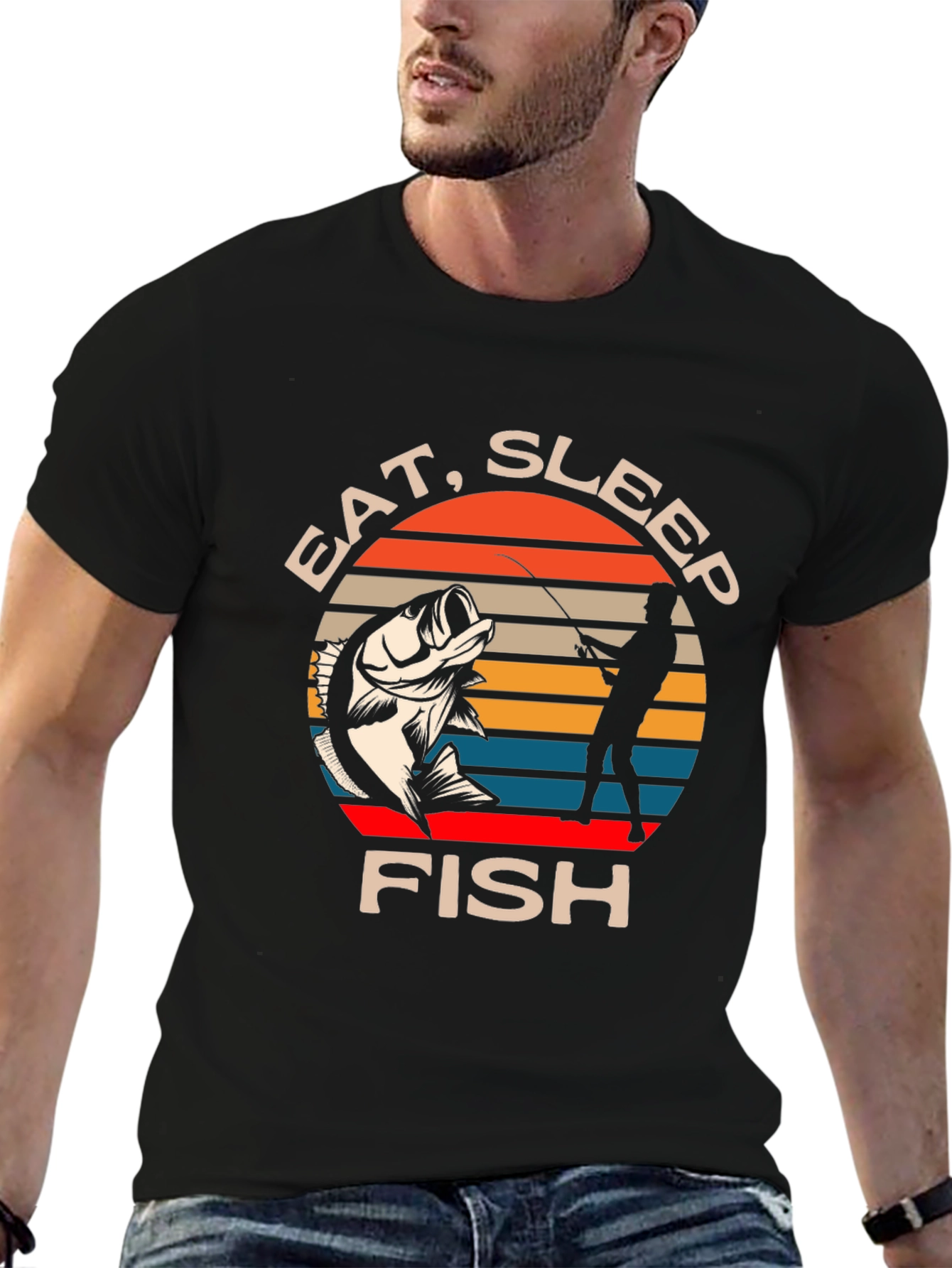 Eat Sleep Fish T-Shirt - Fishing Lover Tee