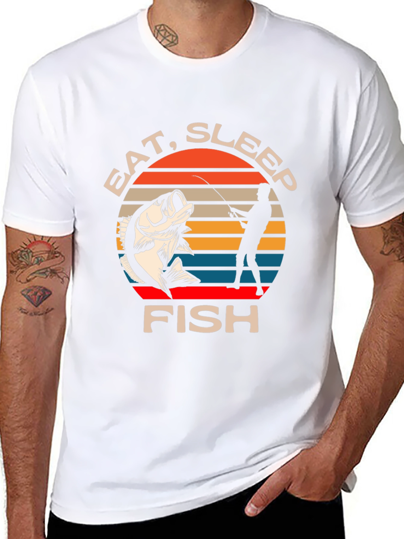 Eat Sleep Fish T-Shirt - Fishing Lover Tee