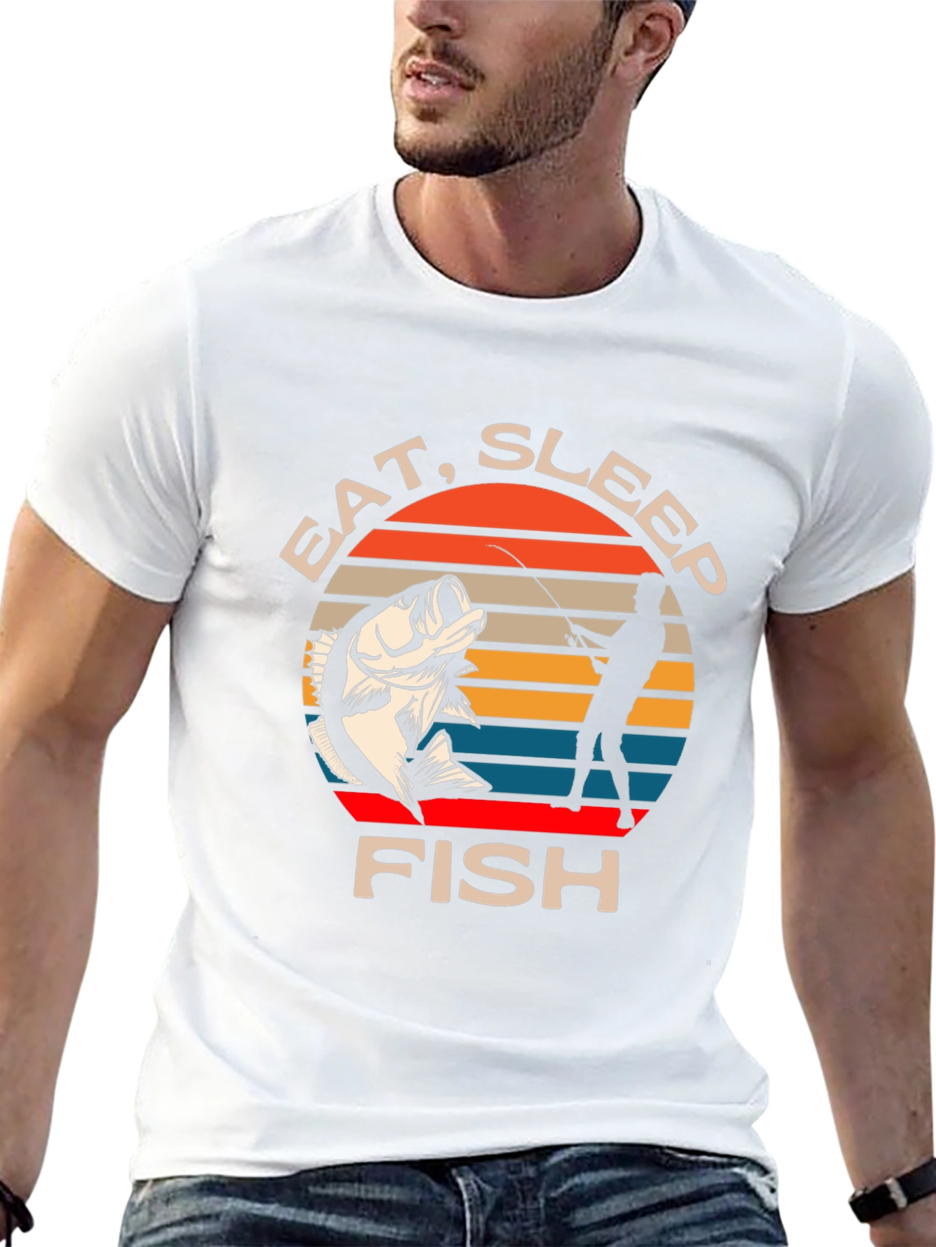 Eat Sleep Fish T-Shirt - Fishing Lover Tee