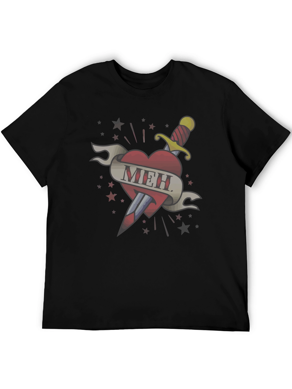 Meh Heart Tattoo T-Shirt