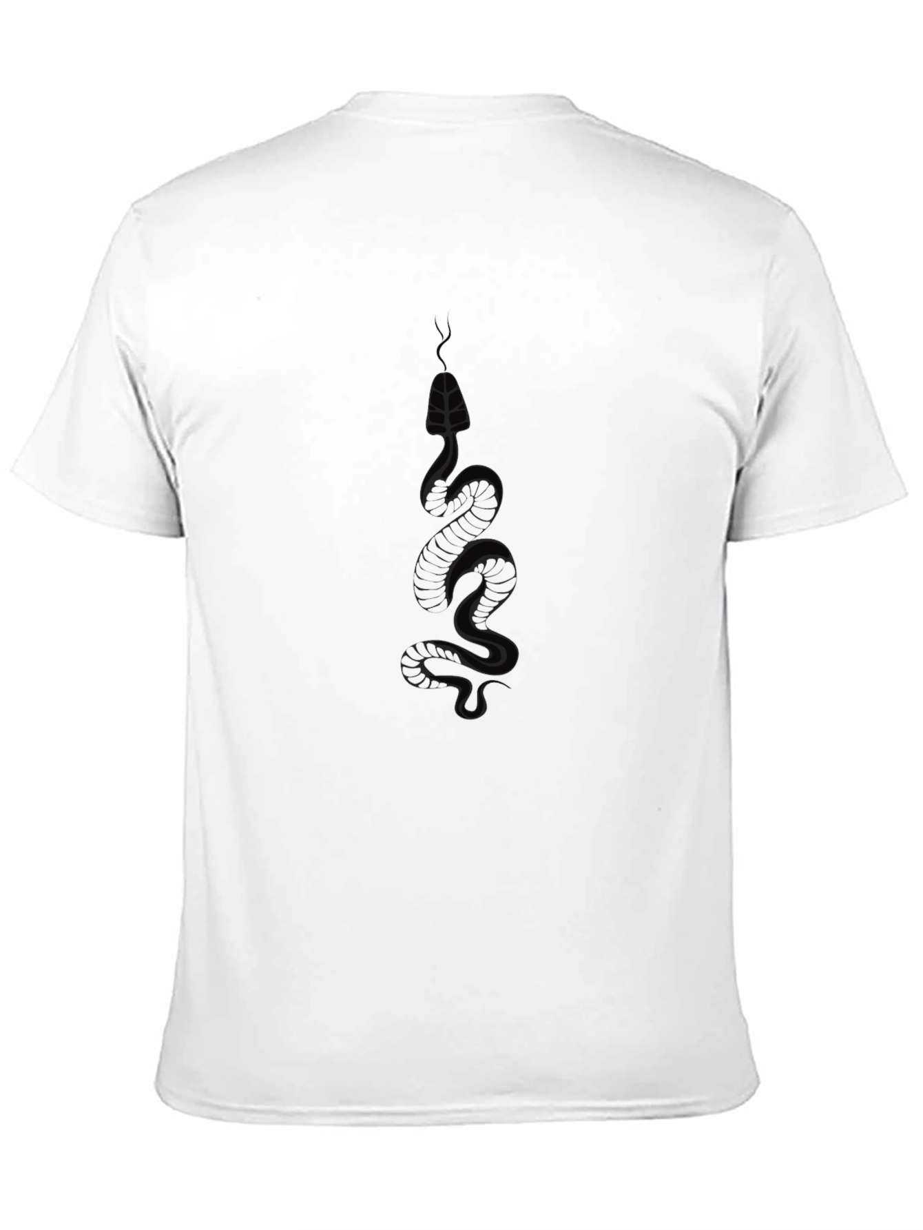 Mens Black Snake Graphic Tee - Stylish & Edgy