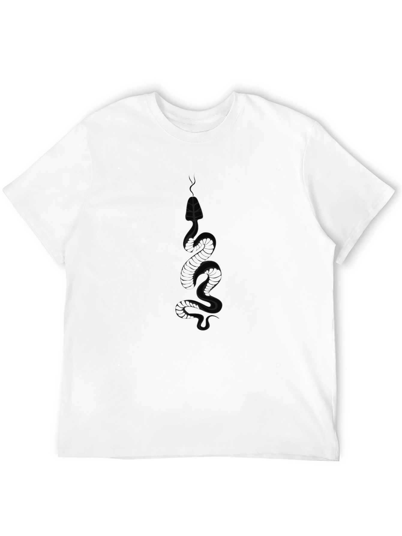 Mens Black Snake Graphic Tee - Stylish & Edgy