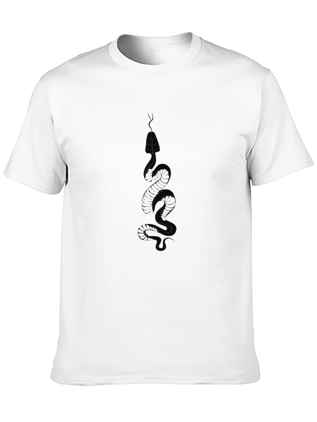 Mens Black Snake Graphic Tee - Stylish & Edgy