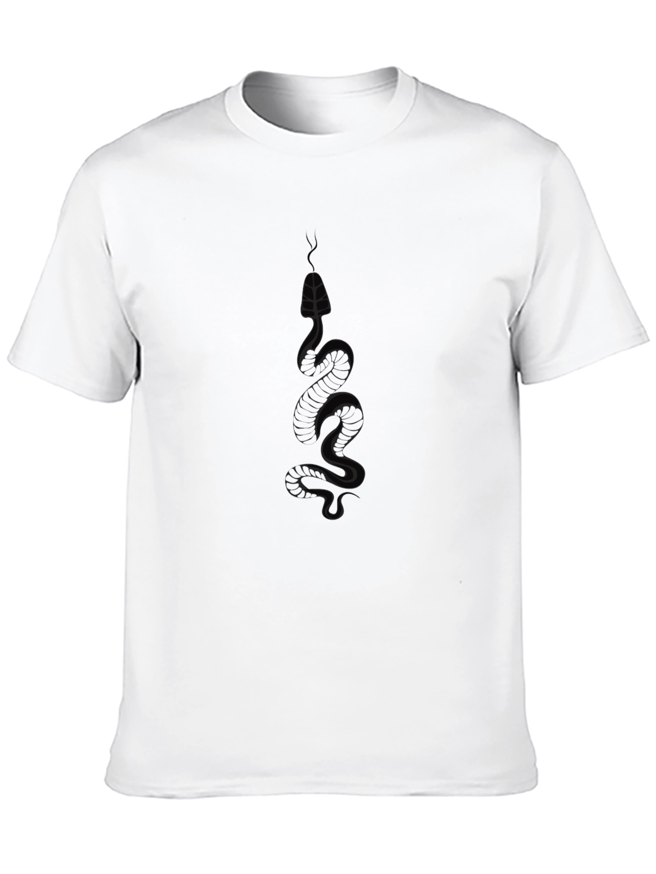 Mens Black Snake Graphic Tee - Stylish & Edgy