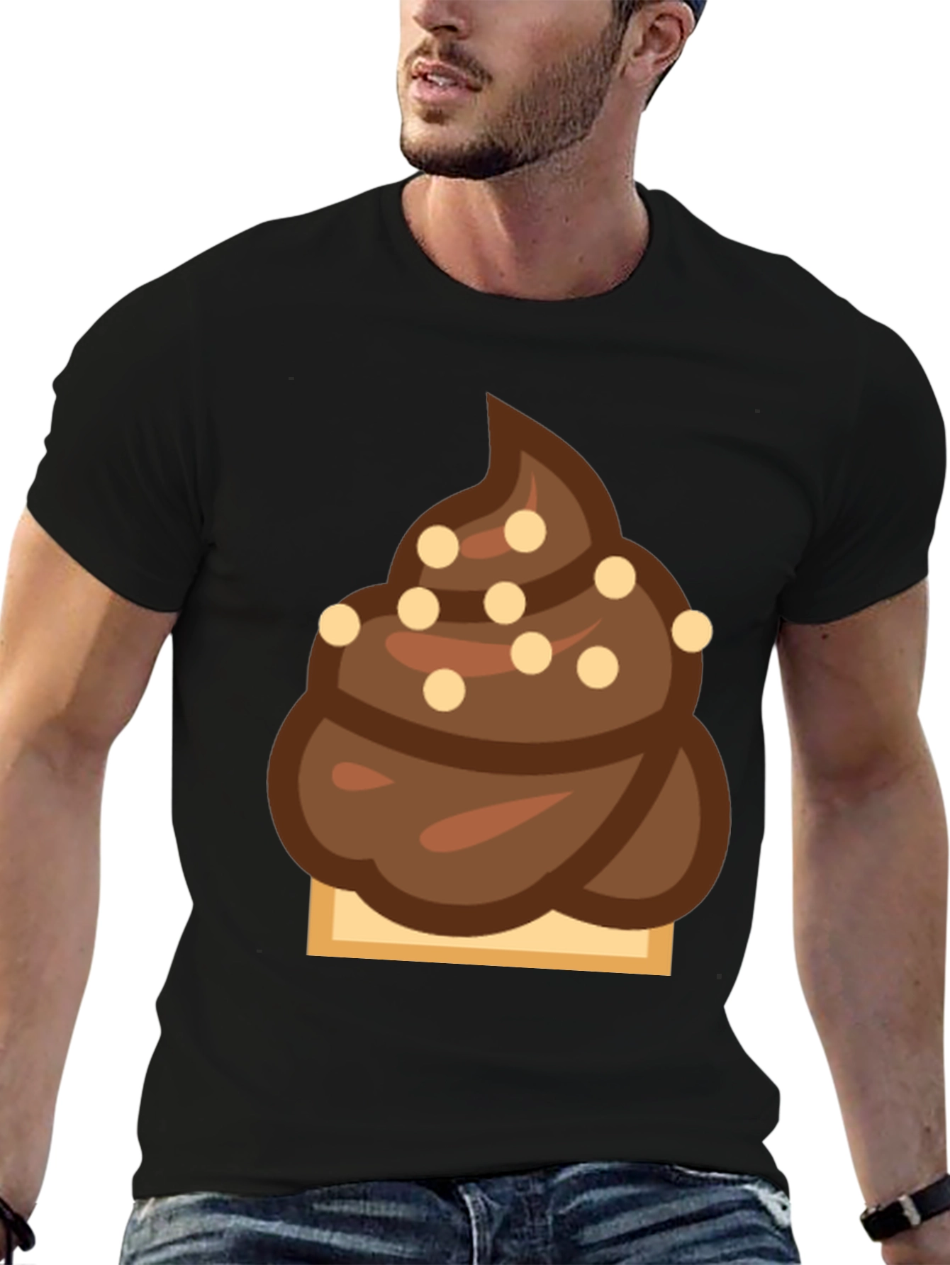 Novelty Chocolate Swirl Emoji T-Shirt