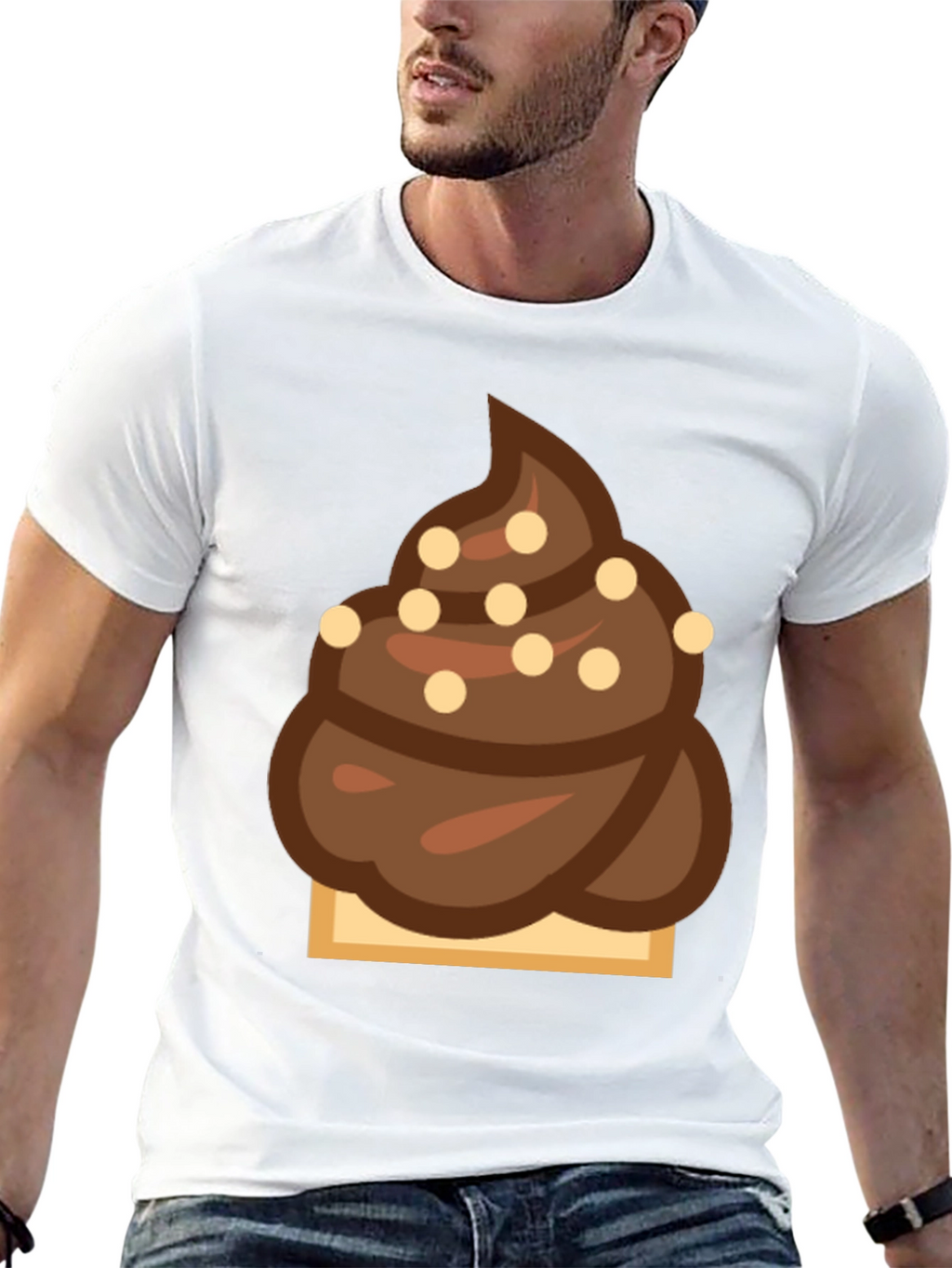 Novelty Chocolate Swirl Emoji T-Shirt
