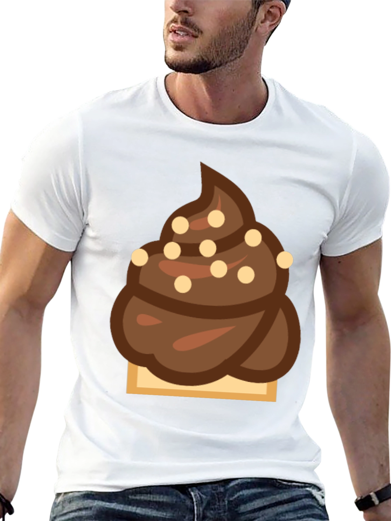 Novelty Chocolate Swirl Emoji T-Shirt