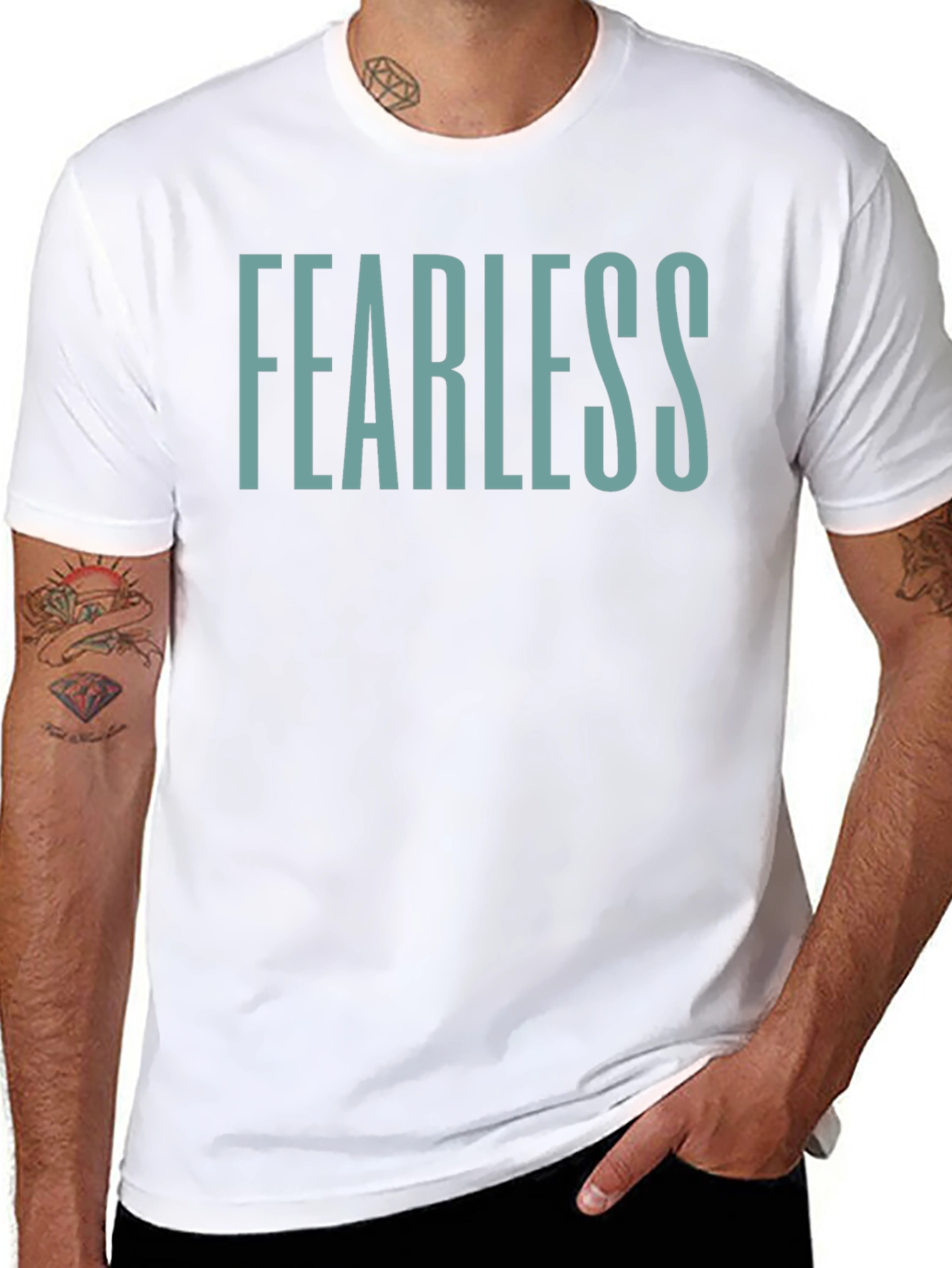 Fearless Graphic Tee - Black Crew Neck