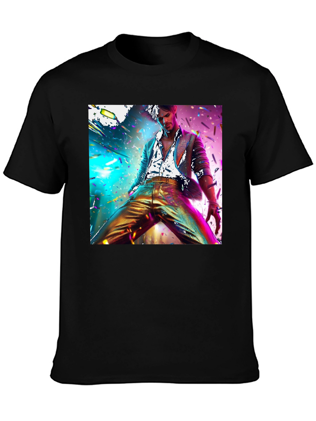 Disco Fever Graphic Tee - Mens Black T-Shirt