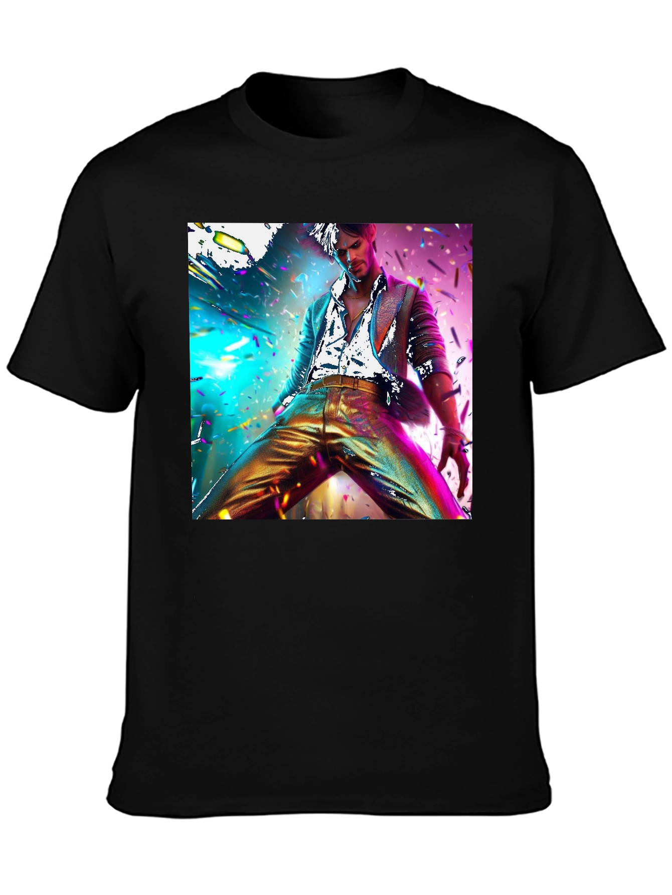 Disco Fever Graphic Tee - Mens Black T-Shirt
