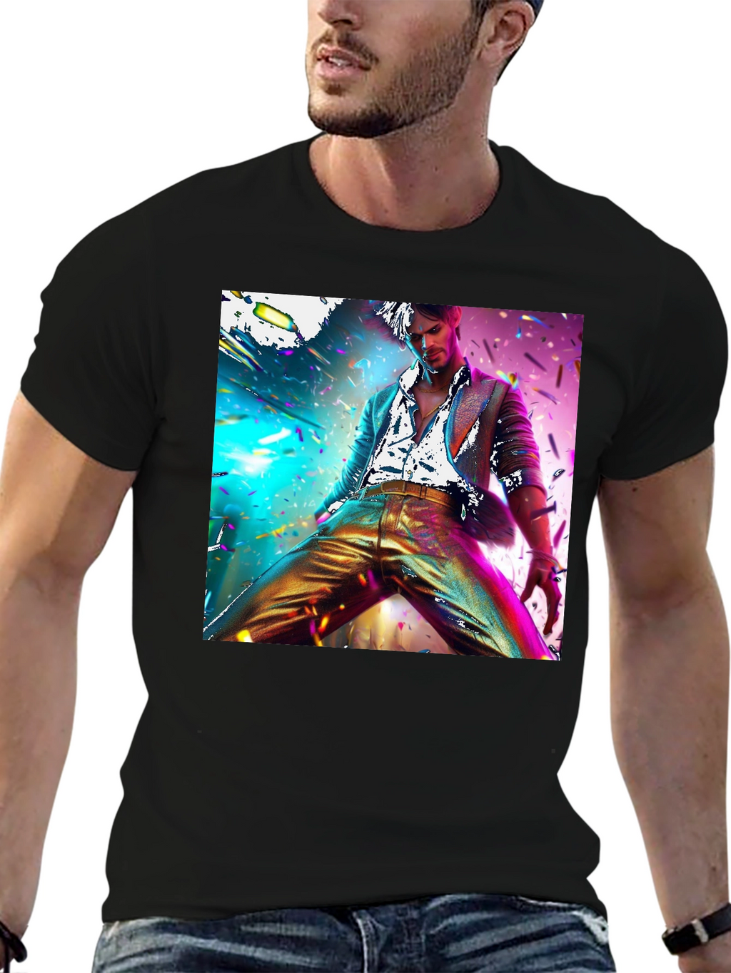 Disco Fever Graphic Tee - Mens Black T-Shirt
