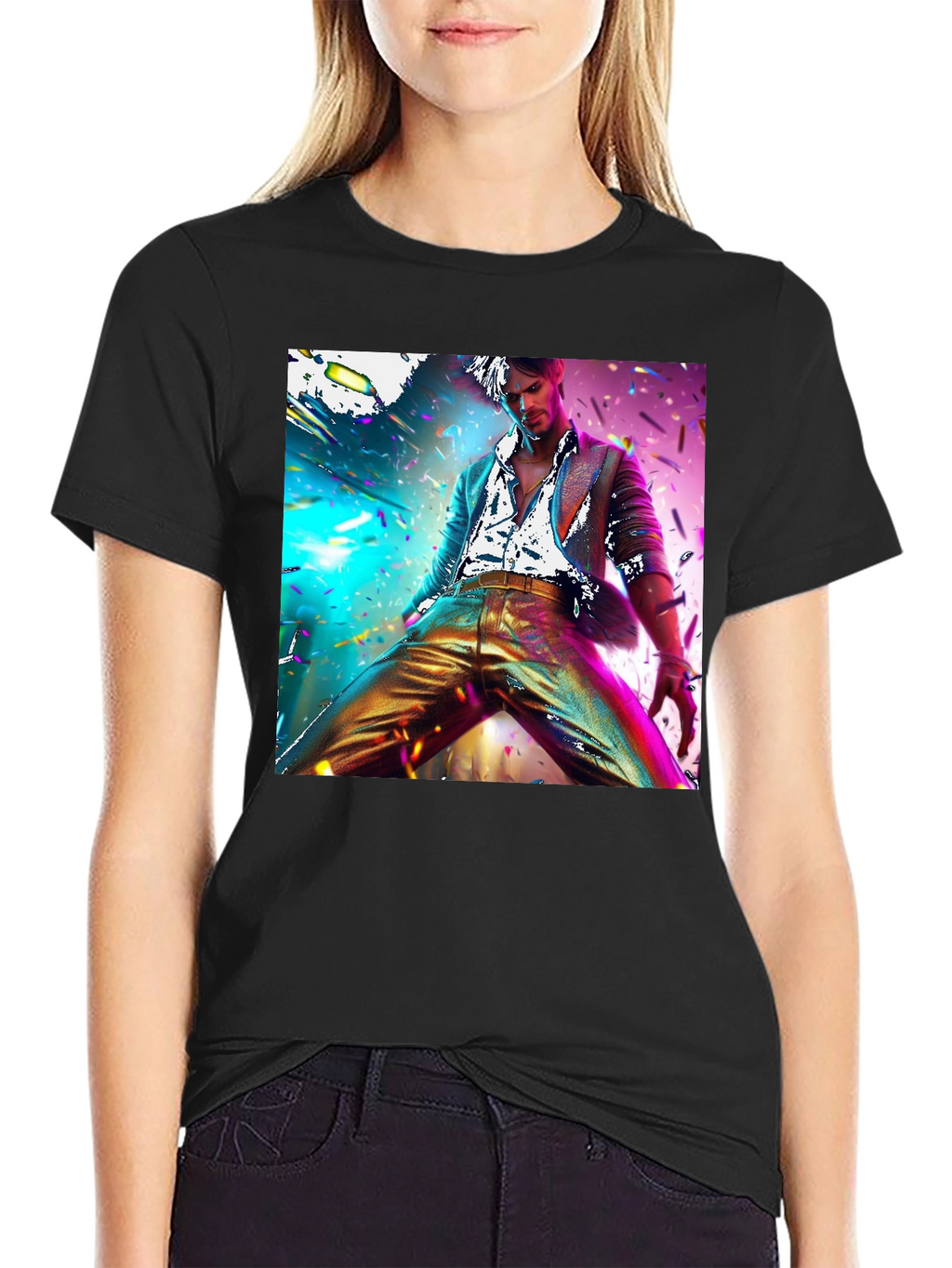 Disco Fever Graphic Tee - Mens Black T-Shirt