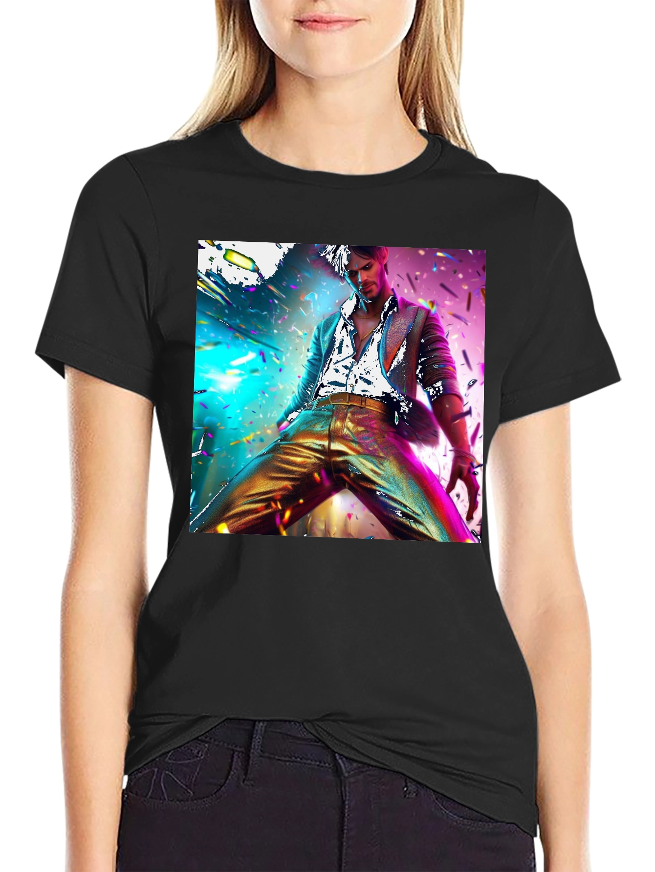 Disco Fever Graphic Tee - Mens Black T-Shirt