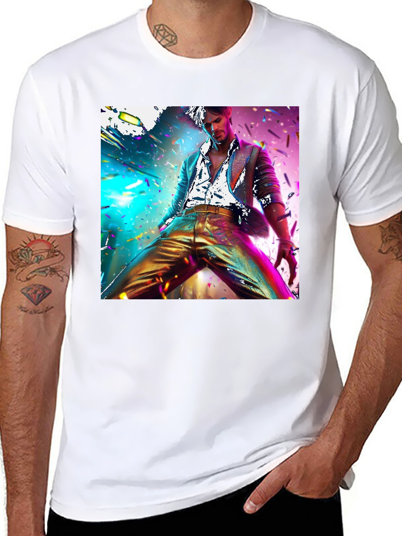 Disco Fever Graphic Tee - Mens Black T-Shirt