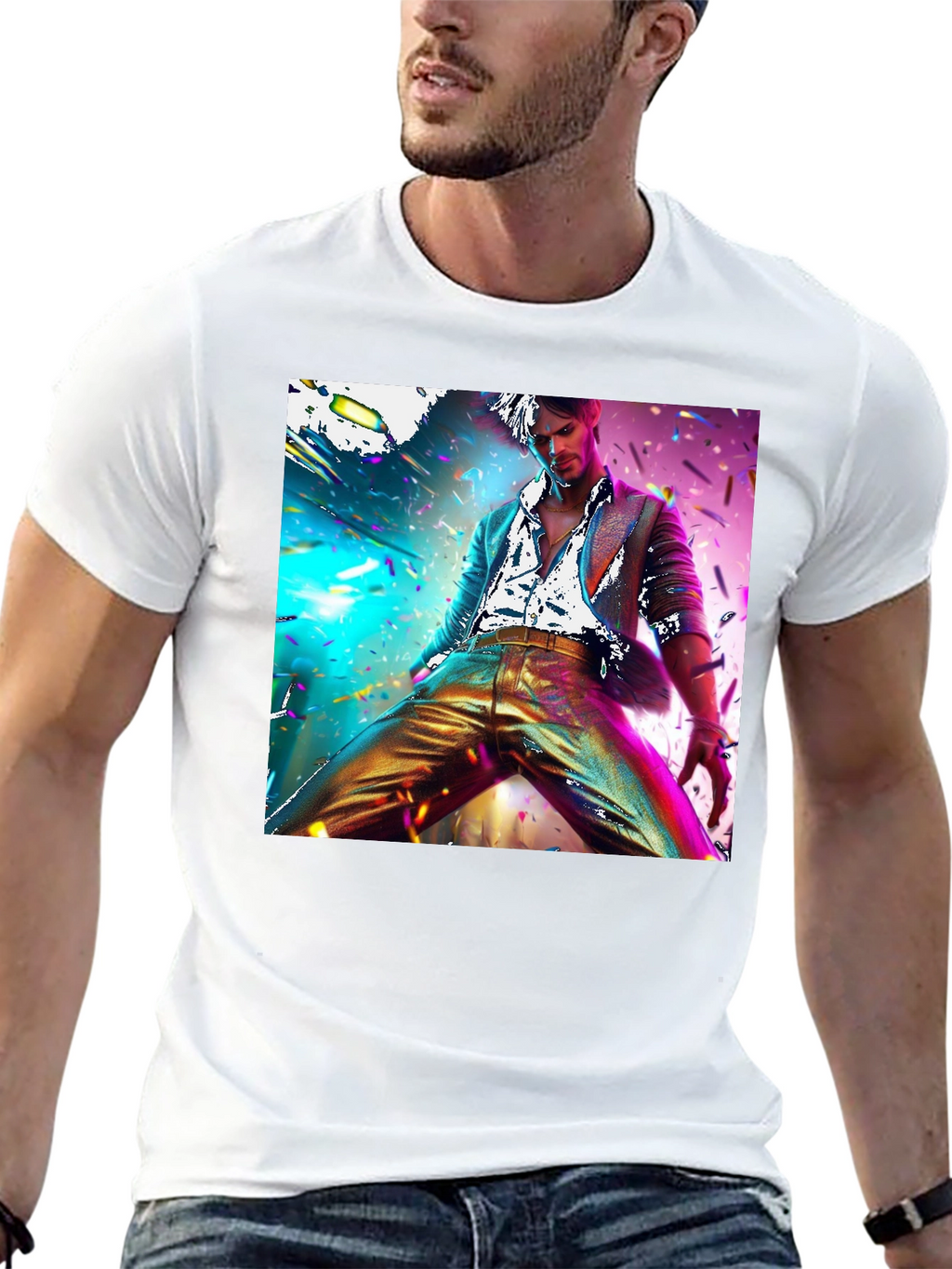 Disco Fever Graphic Tee - Mens Black T-Shirt
