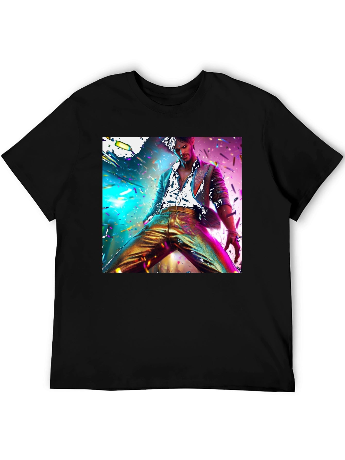 Disco Fever Graphic Tee - Mens Black T-Shirt