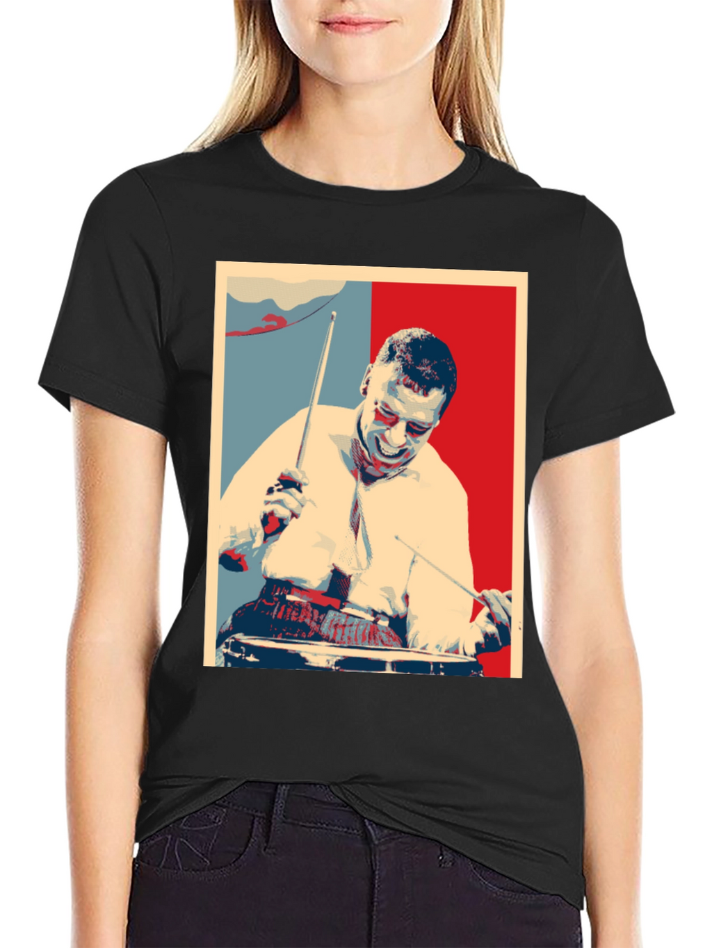 Drummer Graphic T-Shirt - Black