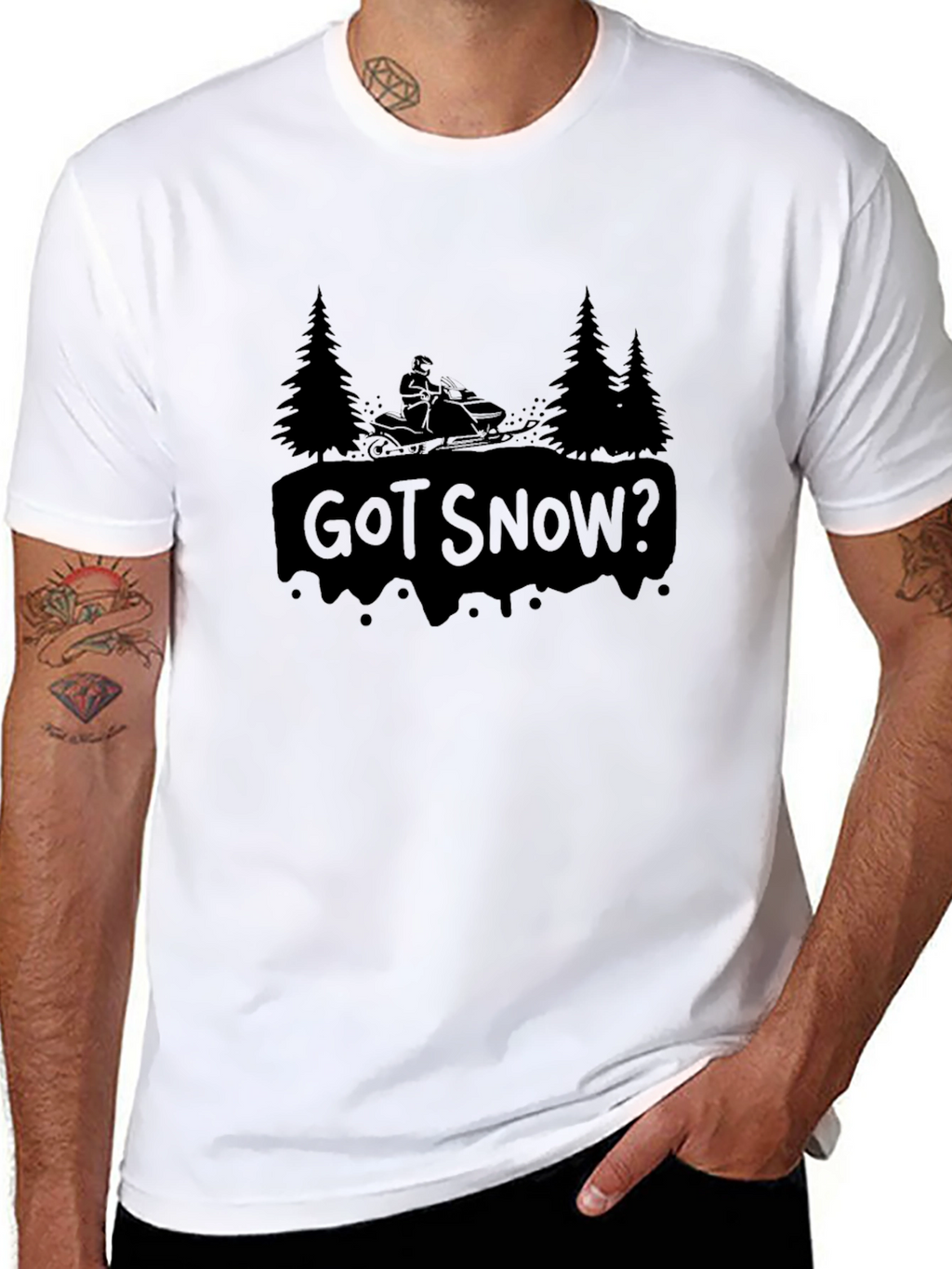 Got Snow? Black Graphic T-Shirt