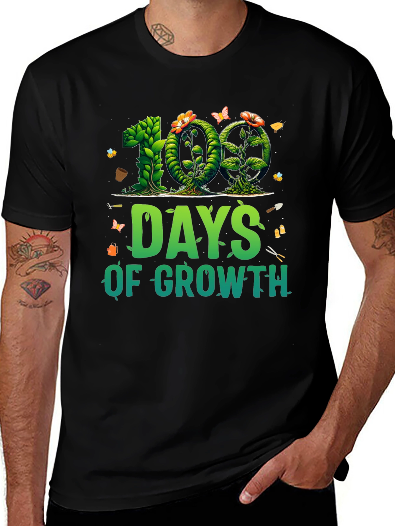 100 Days of Growth T-Shirt - Gardener Tee