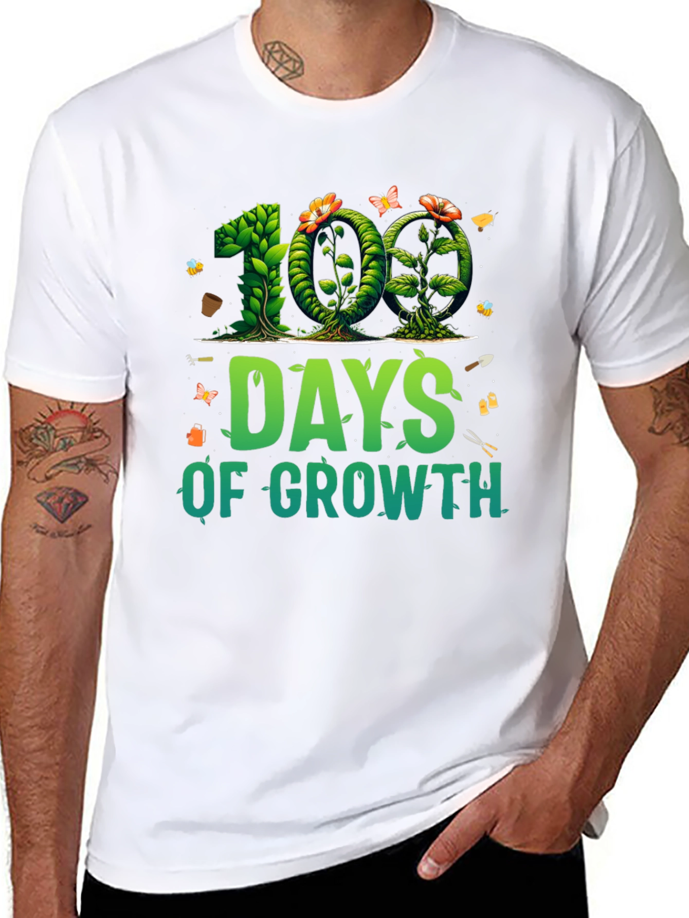 100 Days of Growth T-Shirt - Gardener Tee