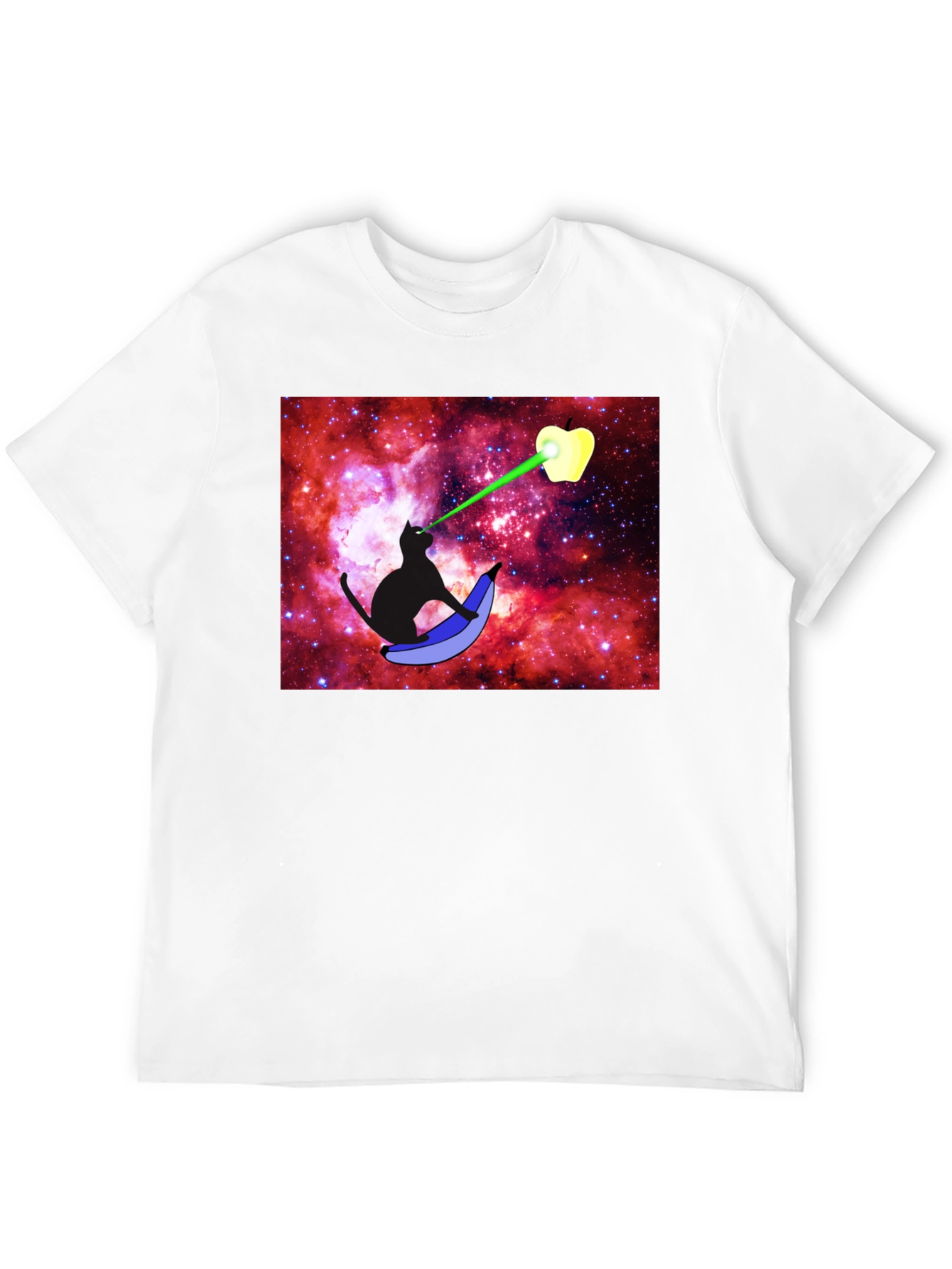 Cosmic Cat Laser Apple T-Shirt