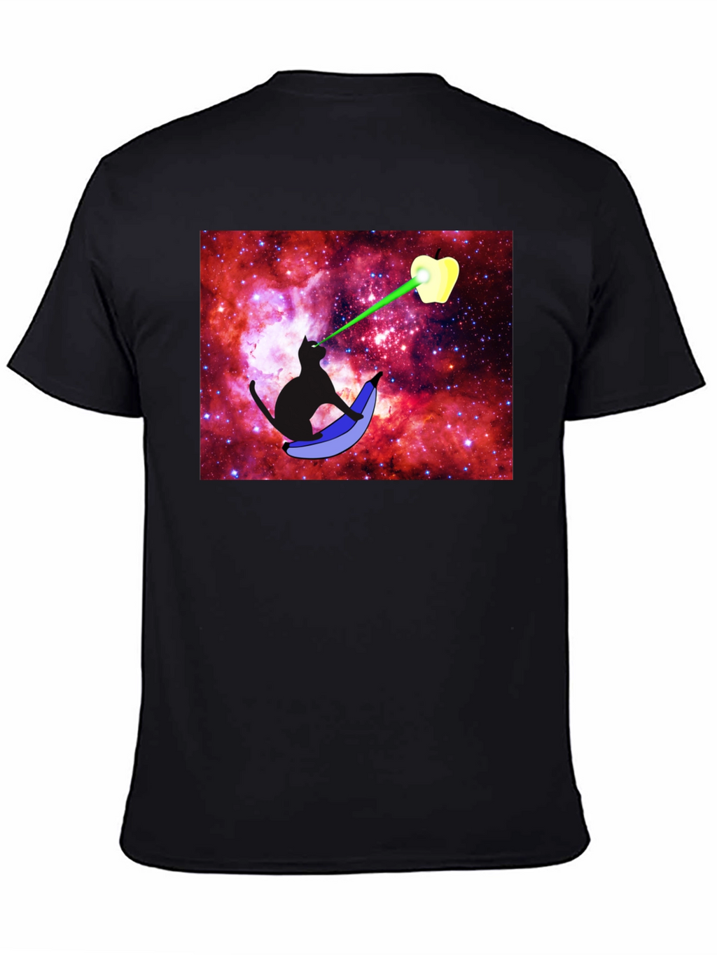 Cosmic Cat Laser Apple T-Shirt