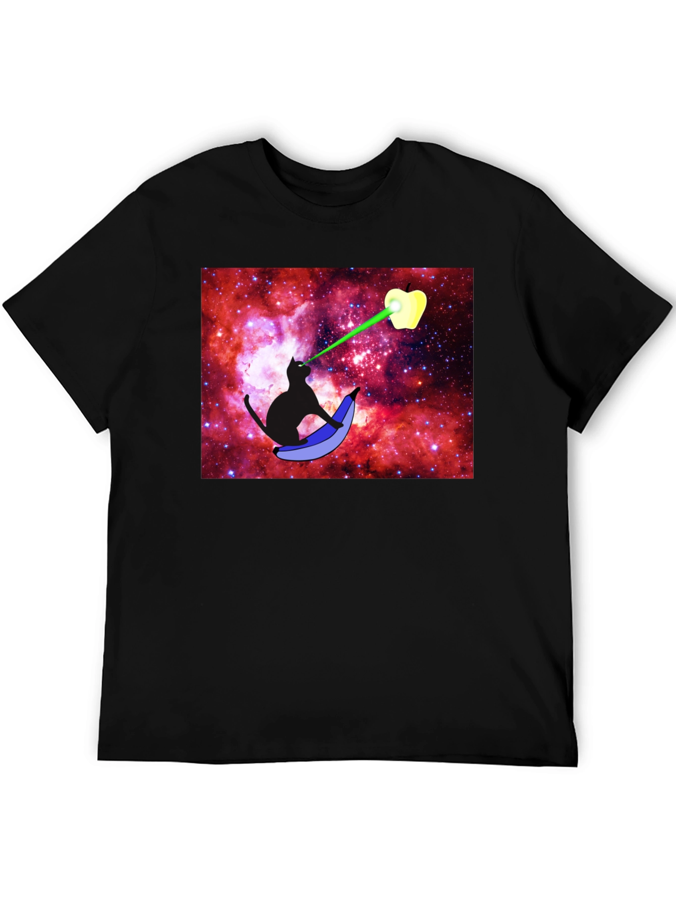 Cosmic Cat Laser Apple T-Shirt
