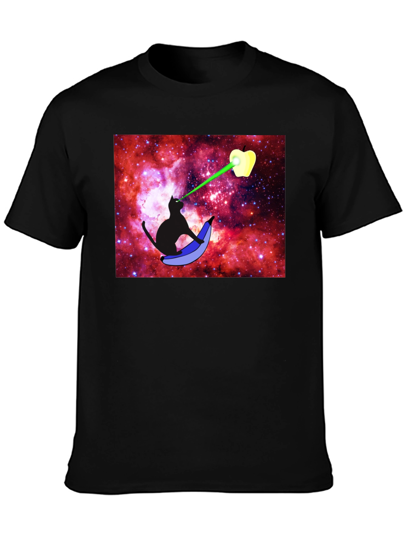 Cosmic Cat Laser Apple T-Shirt
