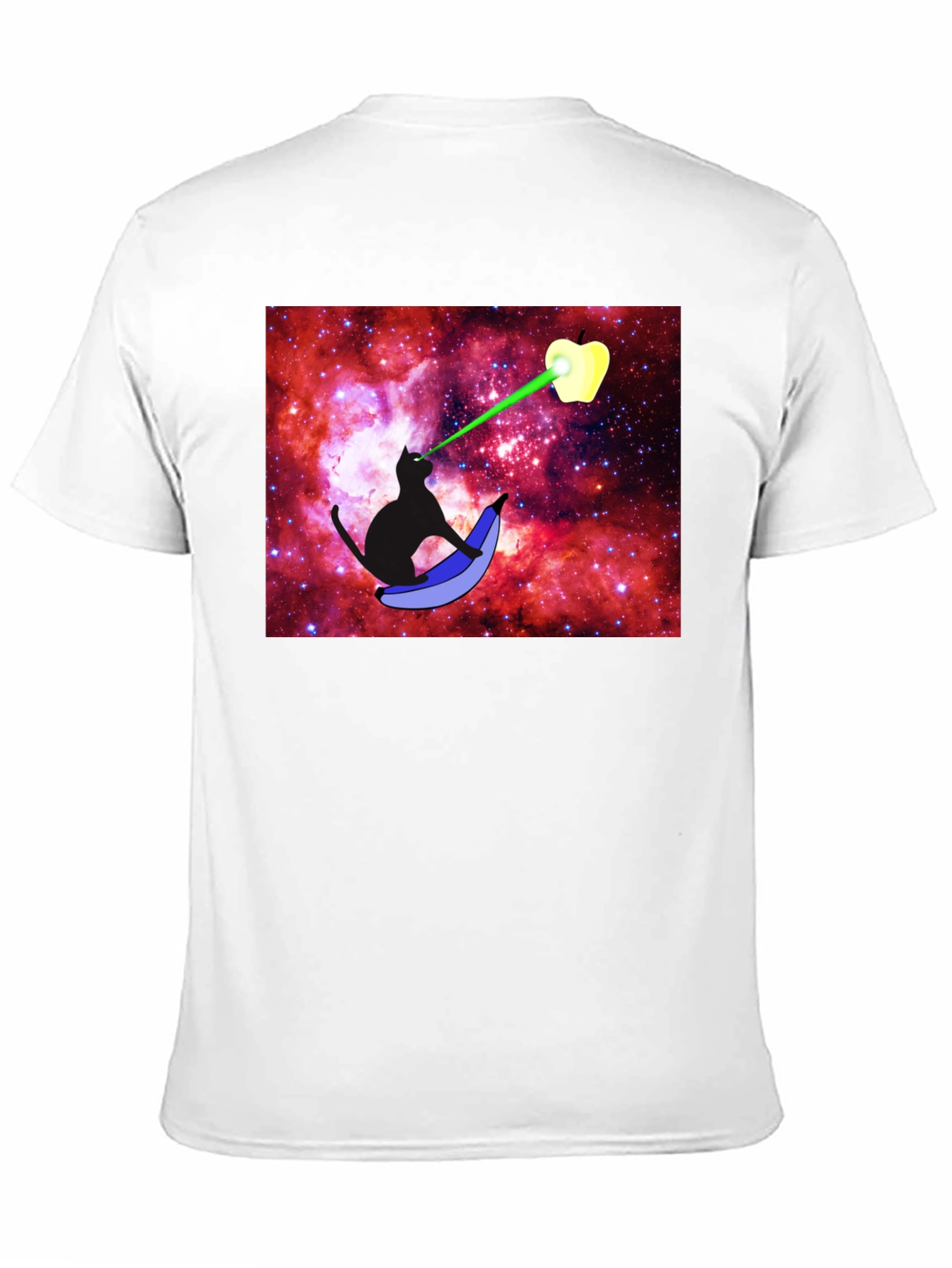 Cosmic Cat Laser Apple T-Shirt