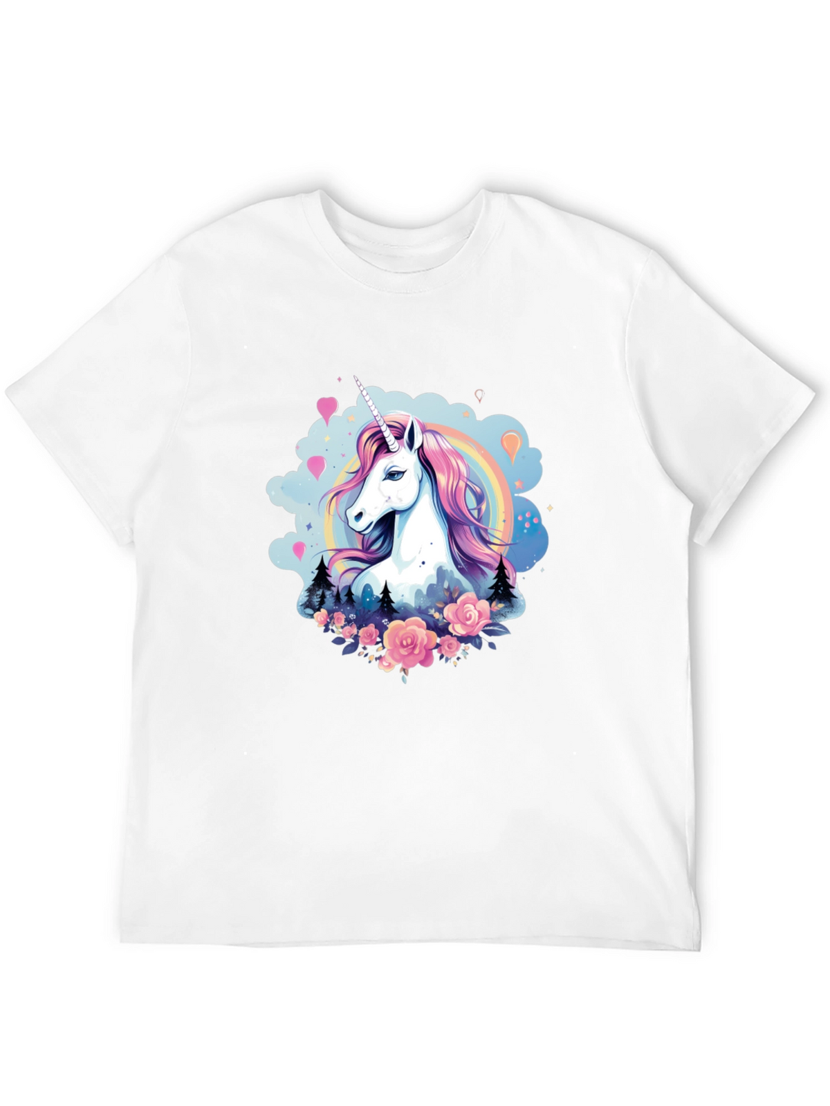 Unicorn Graphic Tee - Magical Design Black T-Shirt