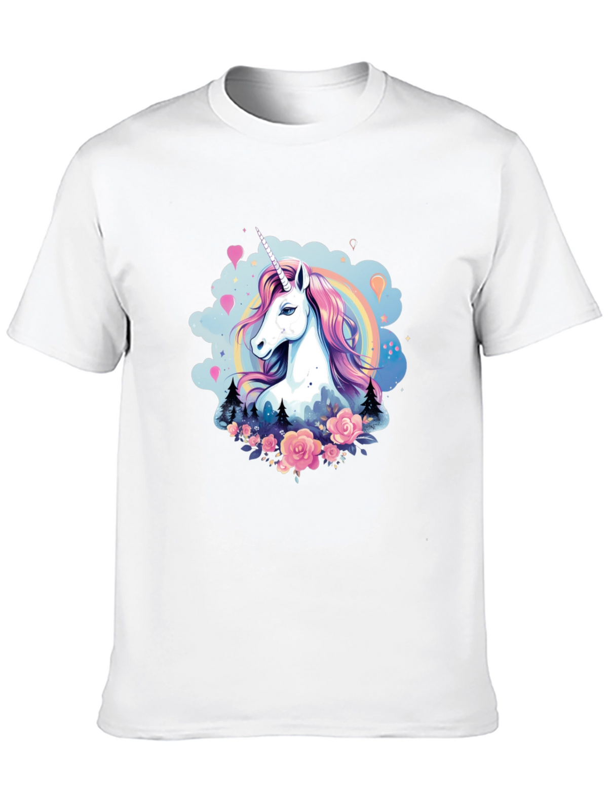 Unicorn Graphic Tee - Magical Design Black T-Shirt