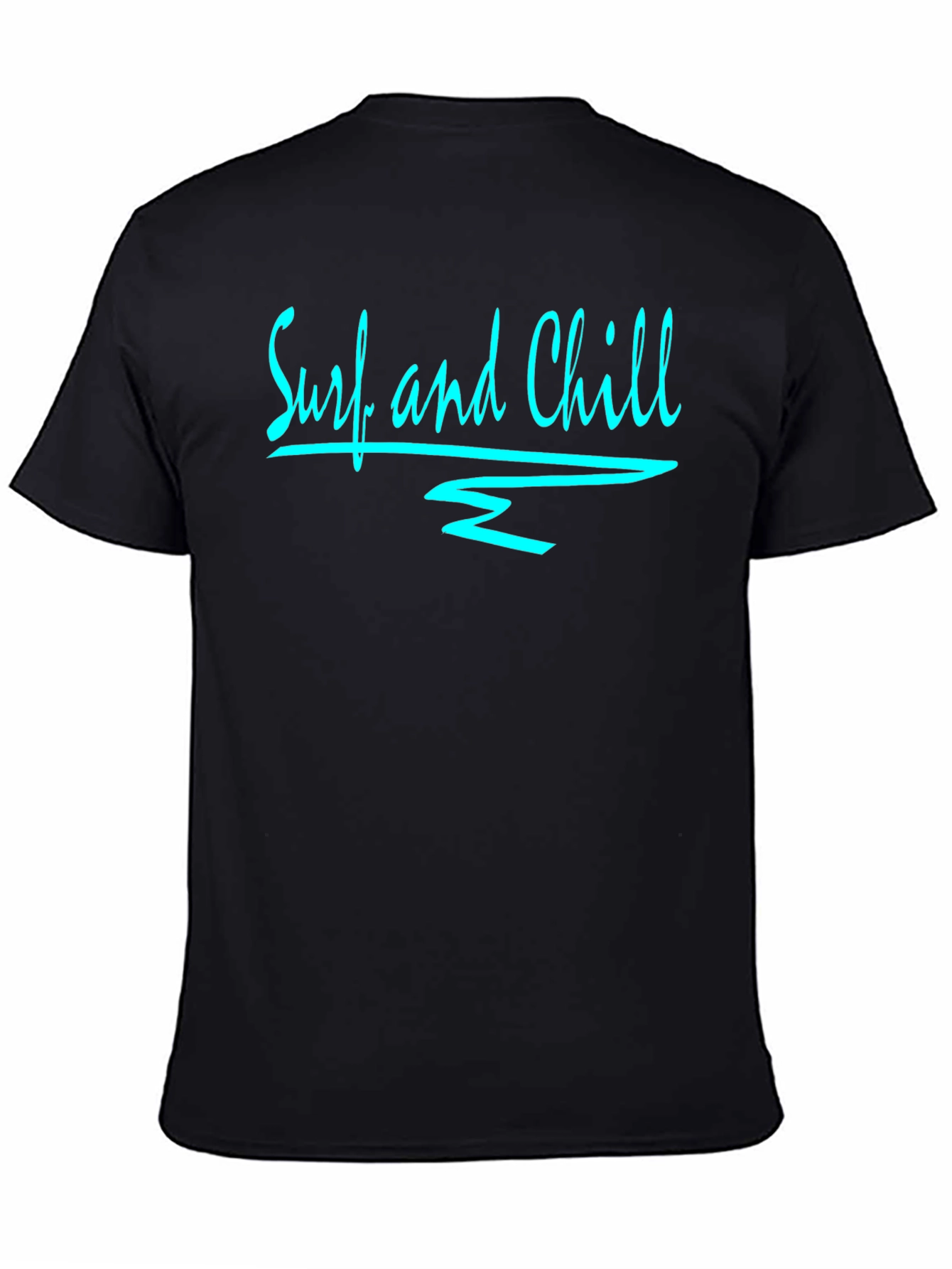 Surf and Chill Black Graphic Tee