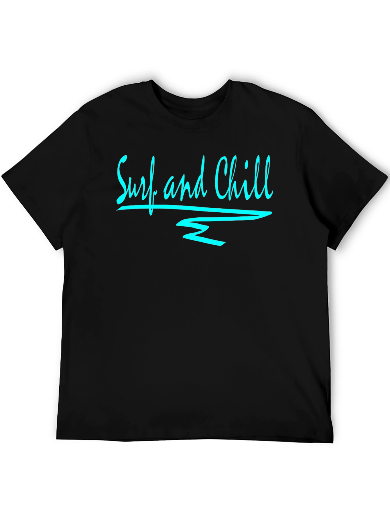 Surf and Chill Black Graphic Tee