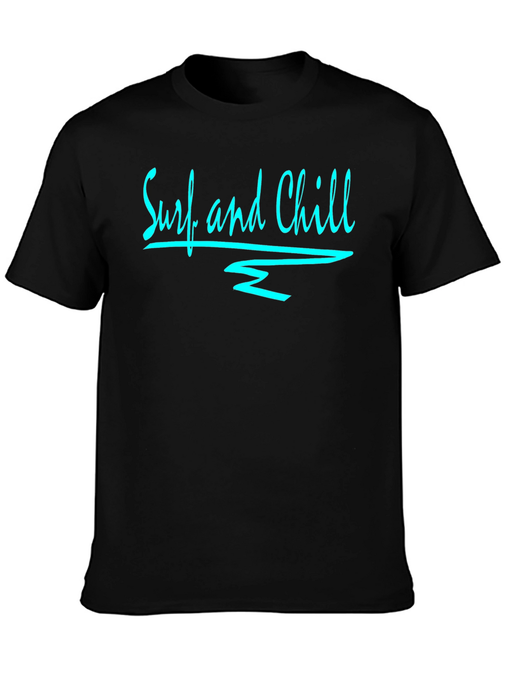Surf and Chill Black Graphic Tee